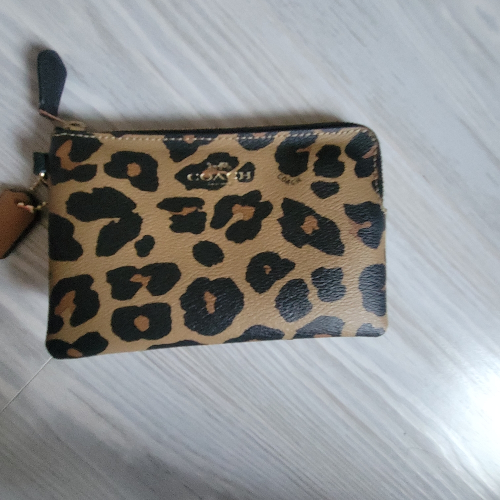 Coach Leopard Print Wristlet
